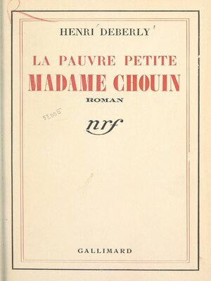 cover image of La pauvre petite Madame Chouin